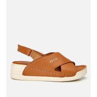 Kadın Deri Taba Ayarlanabilir Comfort Sandalet Kadın Deri Taba Ayarlanabilir Comfort Sandalet