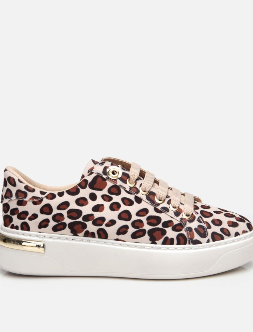 Kadın Bej Yaya Leopar Desenli Spor Ayakkabı Kadın Bej Yaya Leopar Desenli Spor Ayakkabı