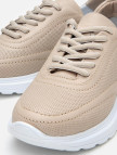 Kadın Deri Bej Kalın Tabanlı Spor Ayakkabı Kadın Deri Bej Kalın Tabanlı Spor Ayakkabı