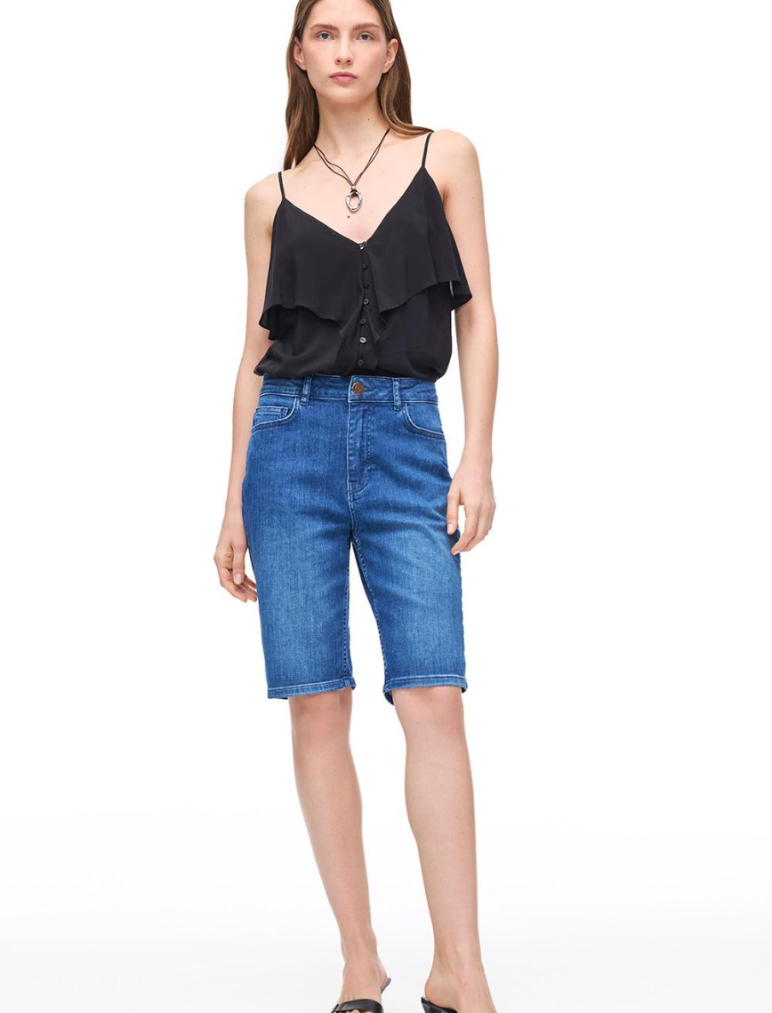 Mavi Denim Slim Fit Yüksek Bel Denim Mavi Denim Slim Fit Yüksek Bel Denim