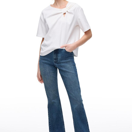 İndigo Denim Slim Fit Yüksek Bel Denim İndigo Denim Slim Fit Yüksek Bel Denim