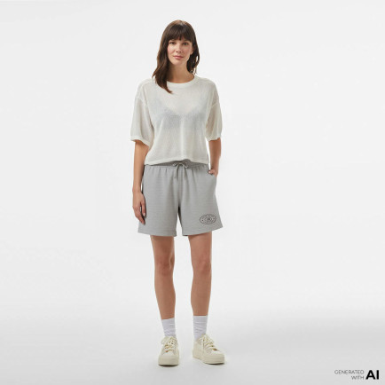 New Balance Lifestyle Kadın Gri Şort New Balance Lifestyle Kadın Gri Şort