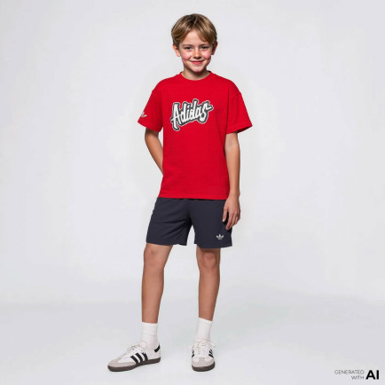 adidas Originals Çocuk Kırmızı/Siyah Şort Takım adidas Originals Çocuk Kırmızı/Siyah Şort Takım