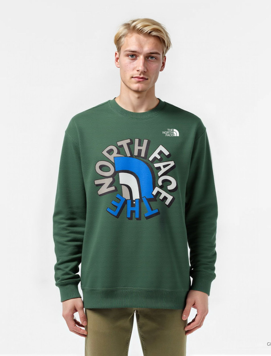 The North Face Oversized Crew Erkek Yeşil Mont The North Face Oversized Crew Erkek Yeşil Mont