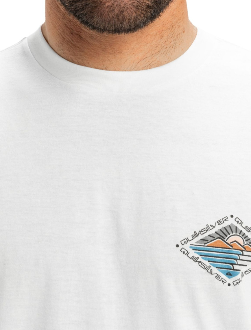 Quiksilver Evo Future Islands Erkek Beyaz Tişört Quiksilver Evo Future Islands Erkek Beyaz Tişört