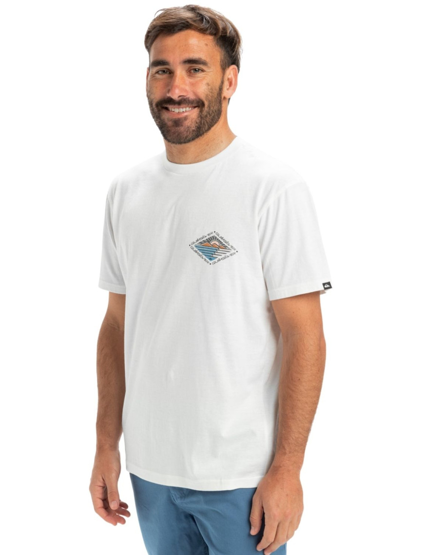 Quiksilver Evo Future Islands Erkek Beyaz Tişört Quiksilver Evo Future Islands Erkek Beyaz Tişört