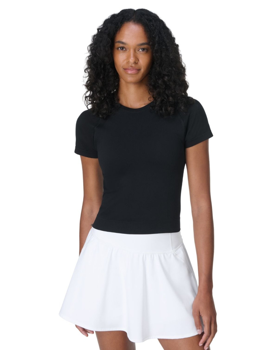 Sweaty Betty Athlete Crop Seamless Workout Kadın Siyah Tişört Sweaty Betty Athlete Crop Seamless Workout Kadın Siyah Tişört