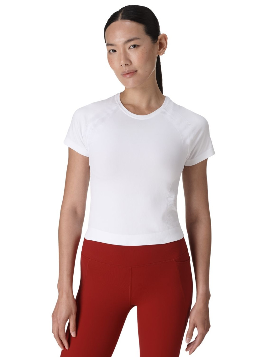 Sweaty Betty Athlete Crop Seamless Workout Kadın Beyaz Tişört Sweaty Betty Athlete Crop Seamless Workout Kadın Beyaz Tişört