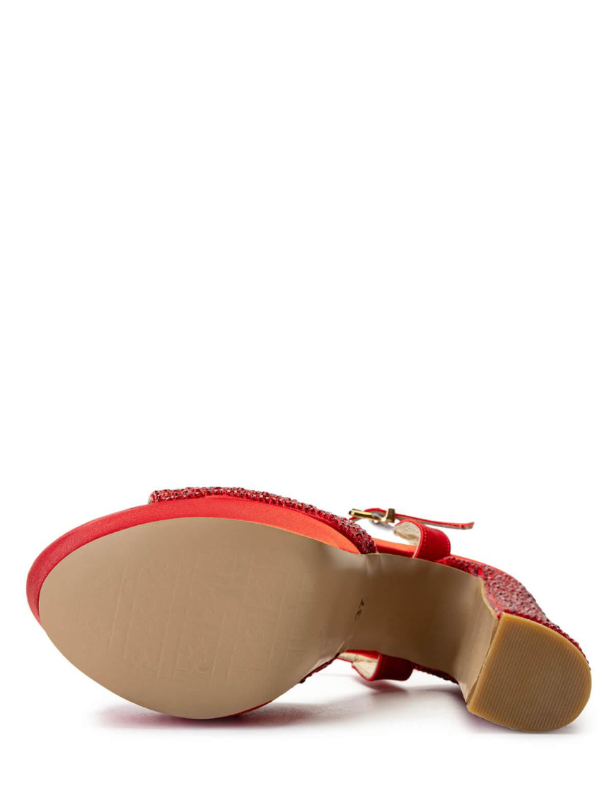 Tamer Tanca Kadın Suni Deri Kırmızı Topuklu Ayakkabı