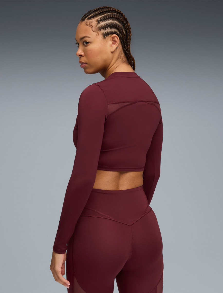 Puma Shape Cropped Ls Kadın Bordo Antrenman T-Shirt Puma Shape Cropped Ls Kadın Bordo Antrenman T-Shirt