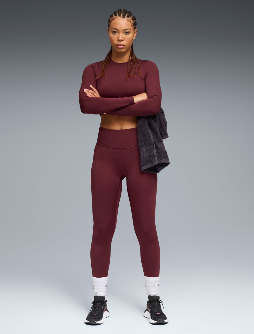 Puma Shape Cropped Ls Kadın Bordo Antrenman T-Shirt Puma Shape Cropped Ls Kadın Bordo Antrenman T-Shirt