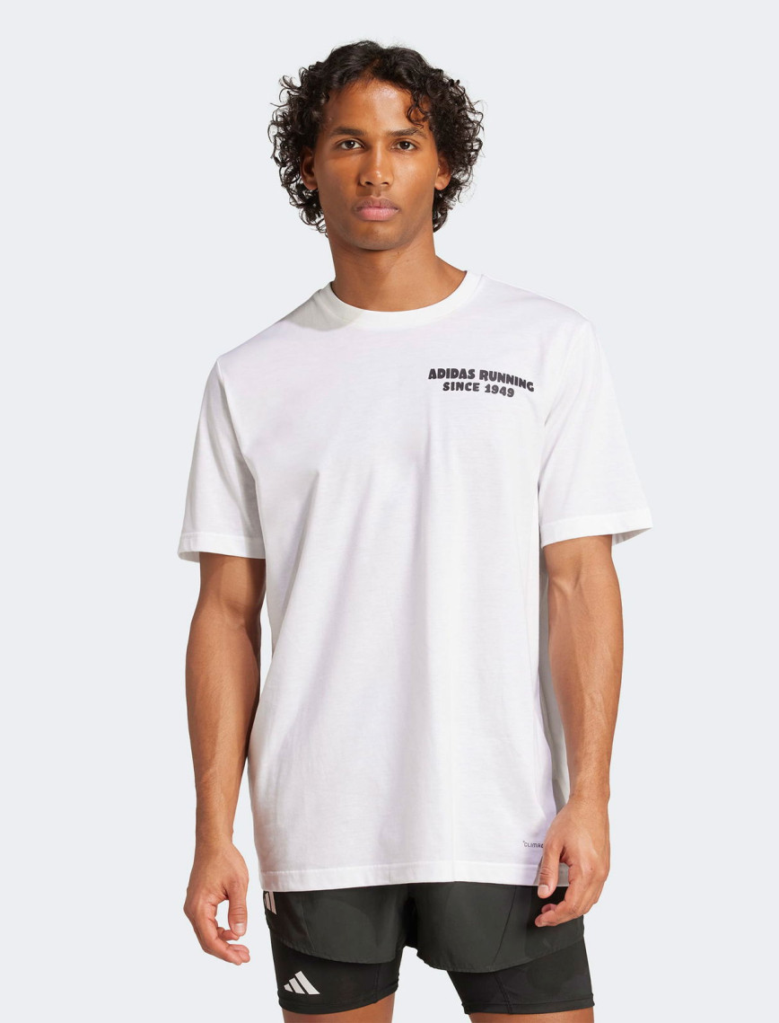 adidas Koşu Sonrasi Taco Grafikli Erkek Beyaz Koşu T-Shirt adidas Koşu Sonrasi Taco Grafikli Erkek Beyaz Koşu T-Shirt