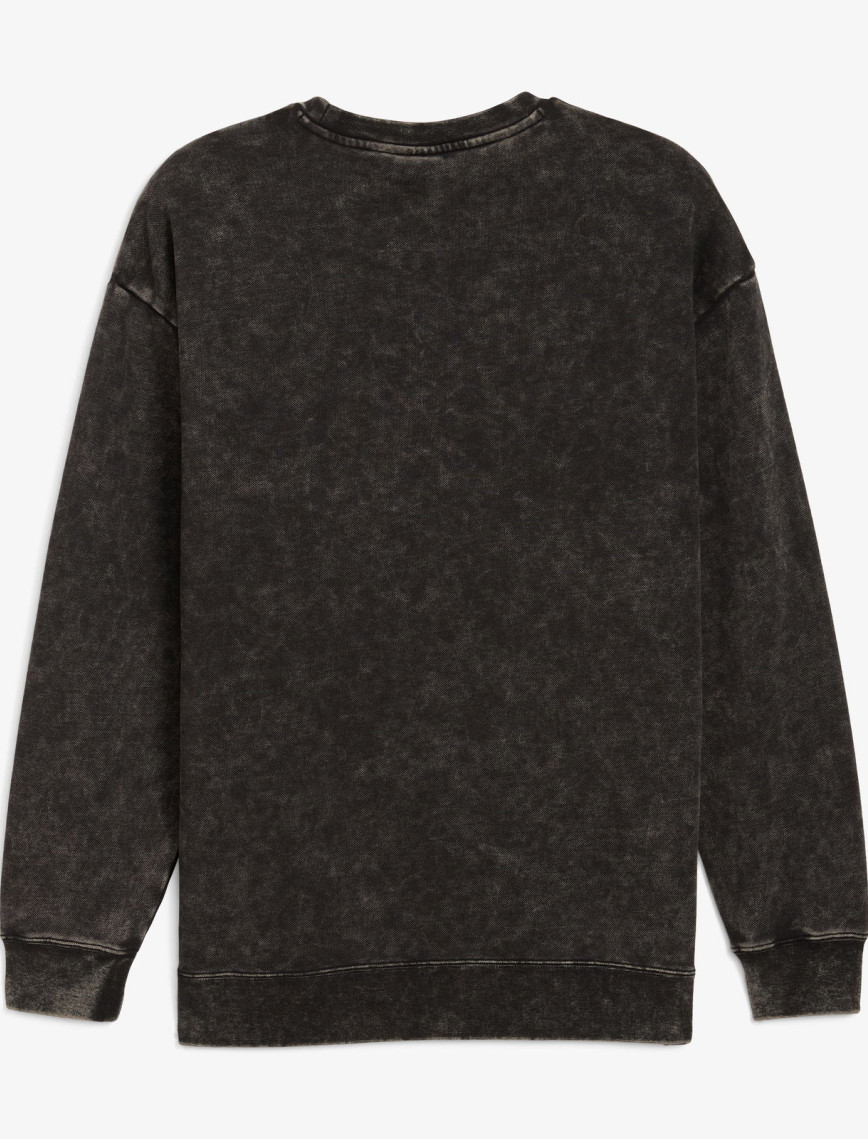 Puma Ess Elevated Wash Crew Erkek Siyah Sweatshirt Puma Ess Elevated Wash Crew Erkek Siyah Sweatshirt