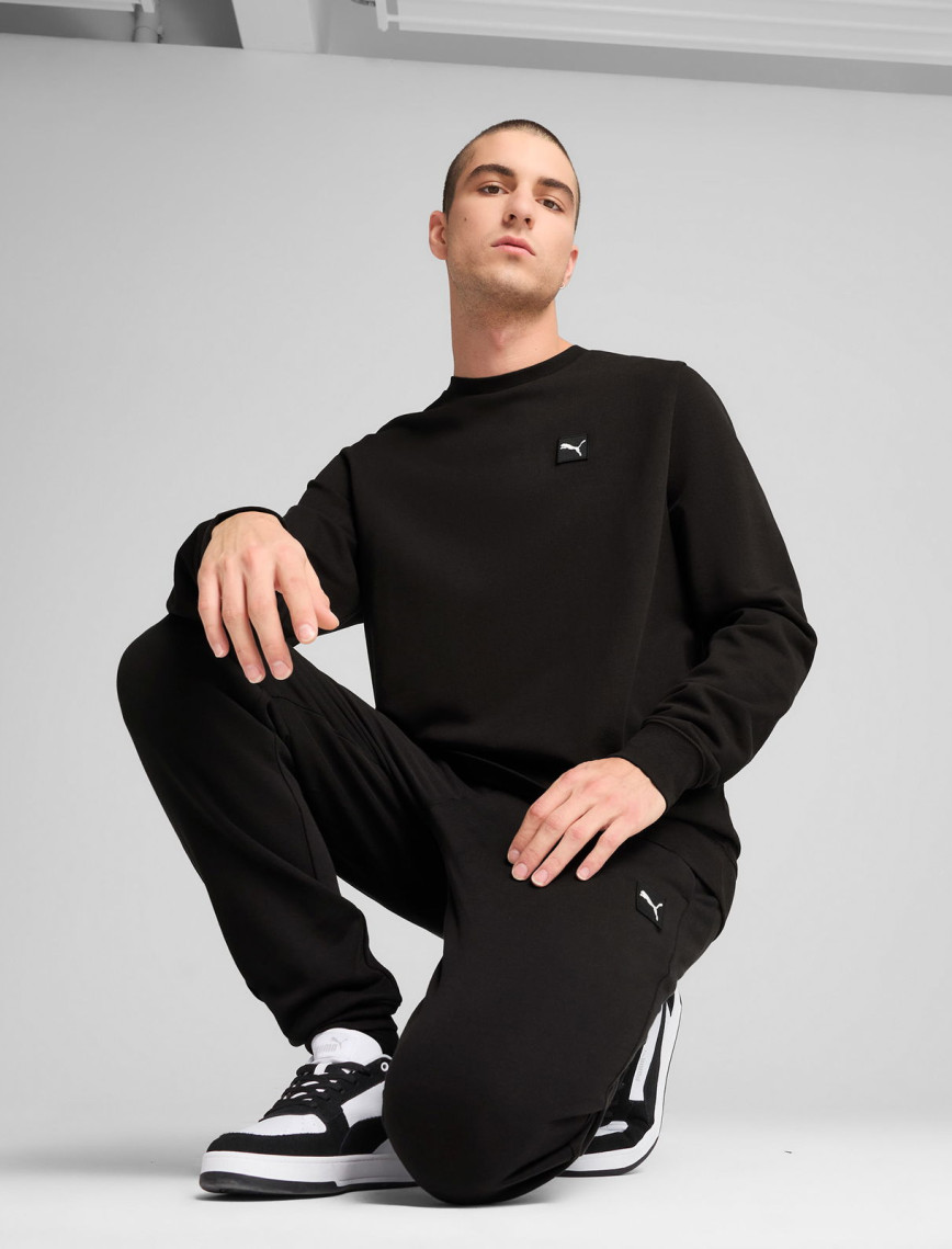 Puma Ess Elevated Crew Erkek Siyah Sweatshirt Puma Ess Elevated Crew Erkek Siyah Sweatshirt