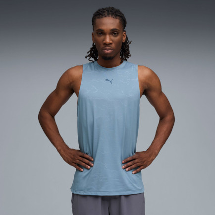 Puma Cloudspun Emboss Tank Erkek Mavi Antrenman Atleti Puma Cloudspun Emboss Tank Erkek Mavi Antrenman Atleti