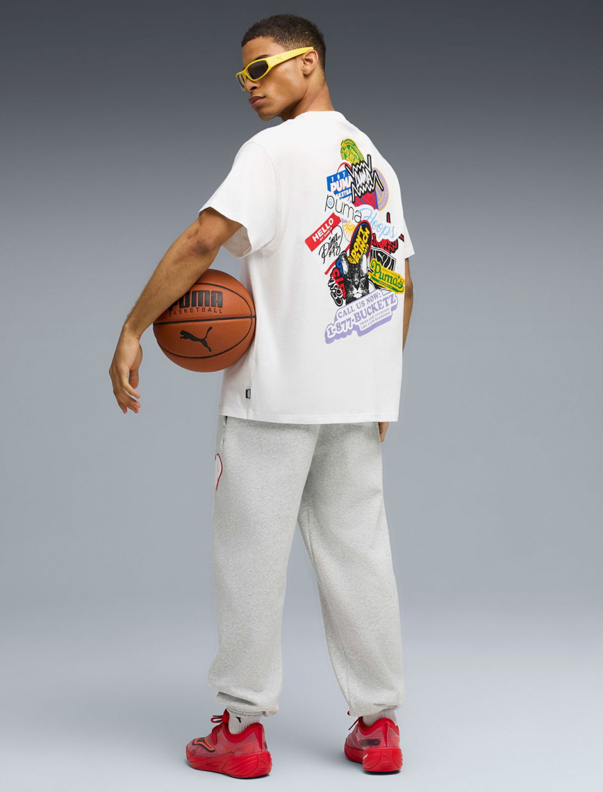 Puma Hooperhotline Erkek Beyaz Basketbol T-Shir Puma Hooperhotline Erkek Beyaz Basketbol T-Shir