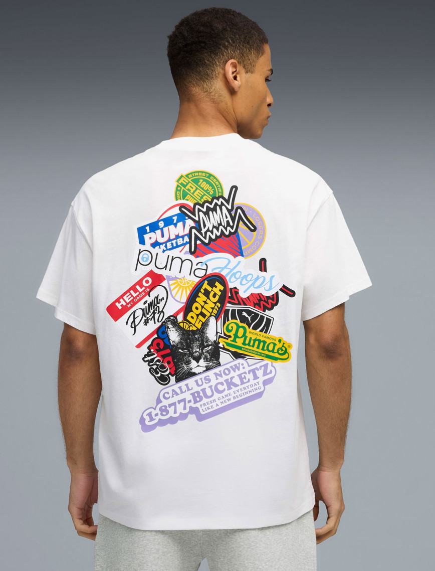 Puma Hooperhotline Erkek Beyaz Basketbol T-Shir Puma Hooperhotline Erkek Beyaz Basketbol T-Shir