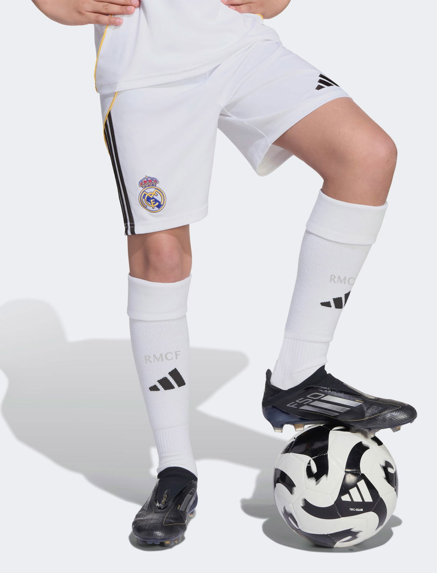adidas Real Madrid 25-26 İç Saha Çocuk Beyaz Futbol Şortu adidas Real Madrid 25-26 İç Saha Çocuk Beyaz Futbol Şortu