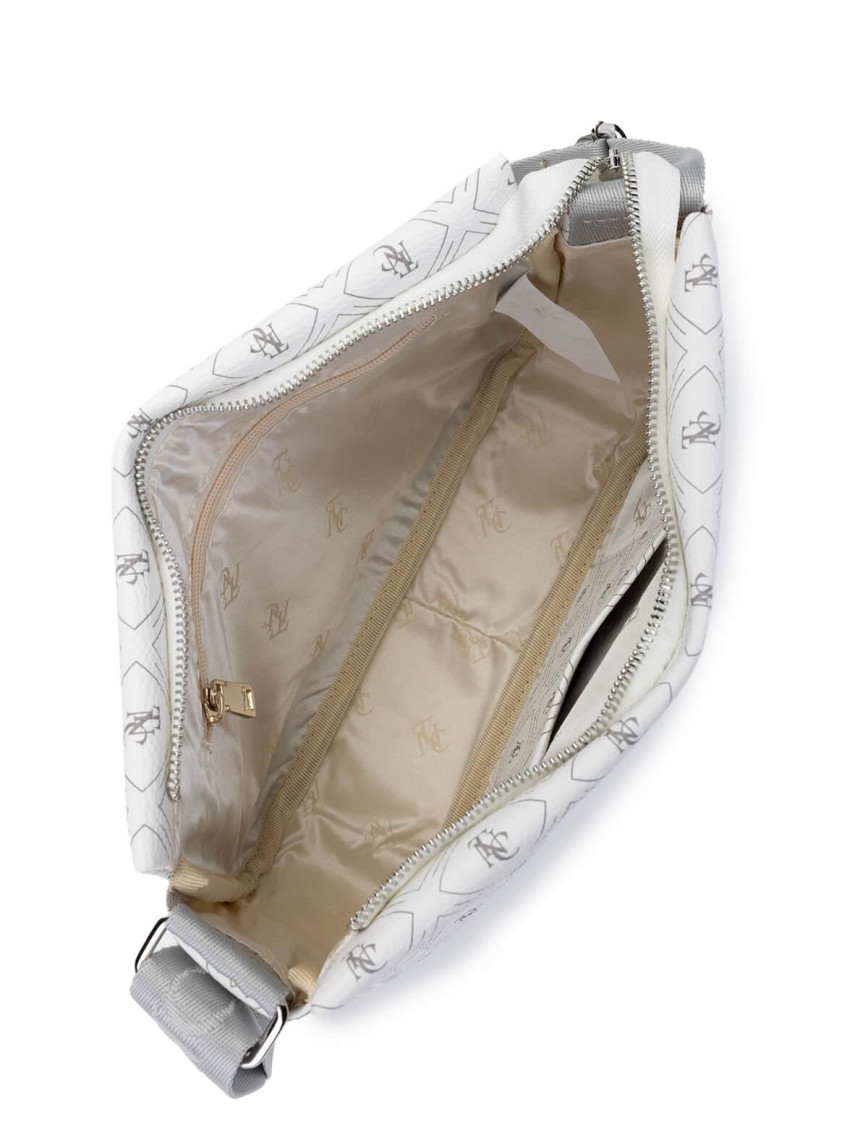 Tamer Tanca Kadın Vegan Beyaz Desen Omuz Çanta