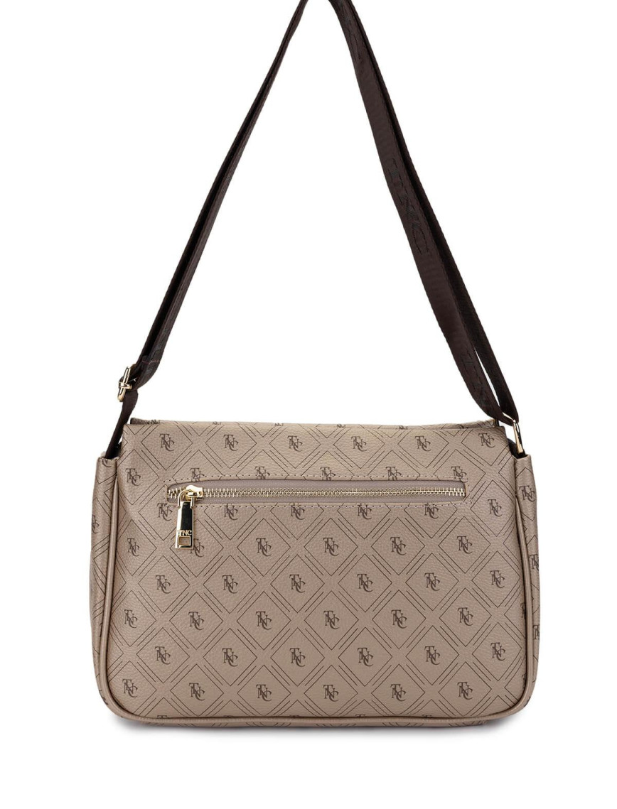 Tamer Tanca Kadın Vegan Altın Desen Omuz Çanta