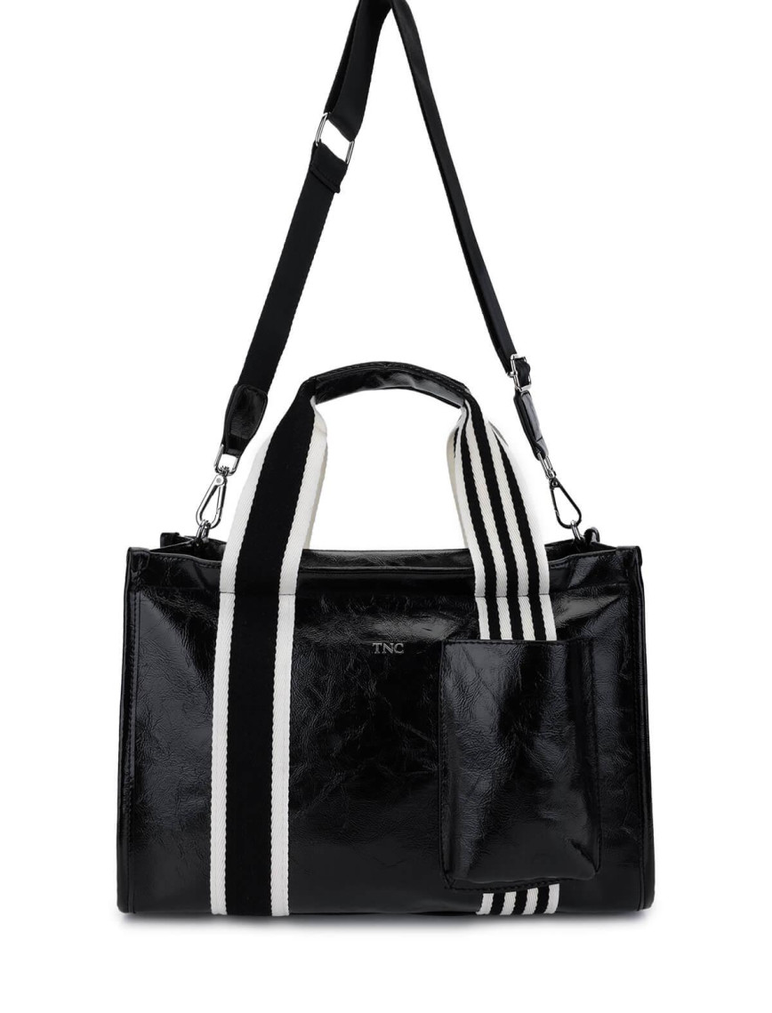 Tamer Tanca Kadın Vegan Siyah Rugan Omuz Çanta Tamer Tanca Kadın Vegan Siyah Rugan Omuz Çanta