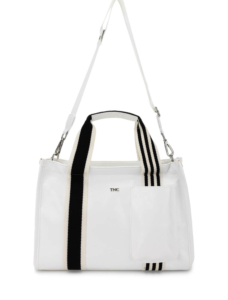 Tamer Tanca Kadın Vegan Beyaz Omuz Çanta Tamer Tanca Kadın Vegan Beyaz Omuz Çanta