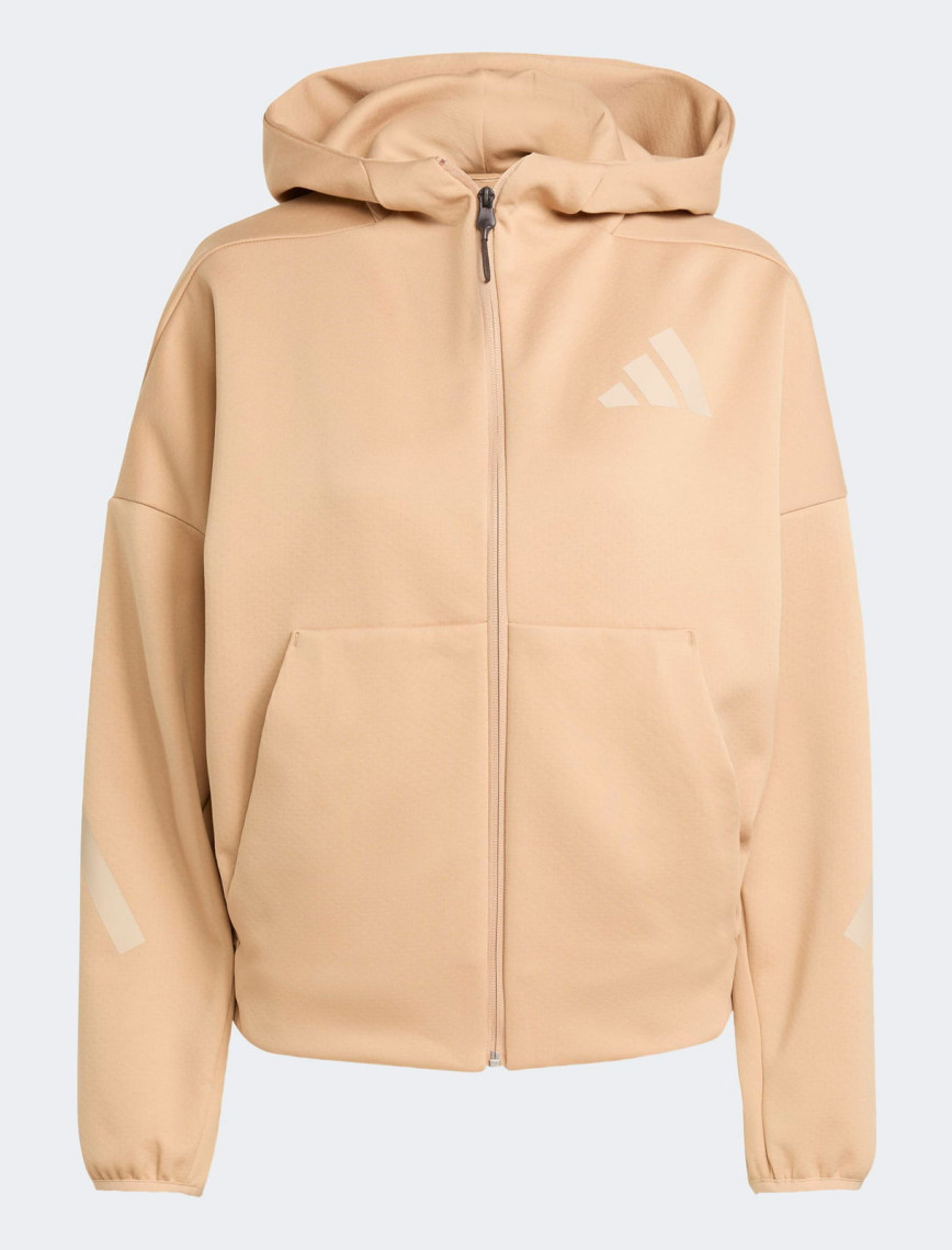 adidas W Z.N.E. Full Zip Hoodie Kadın Kahverengi Eşofman Üstü adidas W Z.N.E. Full Zip Hoodie Kadın Kahverengi Eşofman Üstü