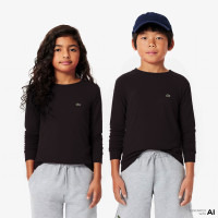 Lacoste Çocuk Uzun Kollu Bisiklet Yaka Siyah T-Shirt Lacoste Çocuk Uzun Kollu Bisiklet Yaka Siyah T-Shirt