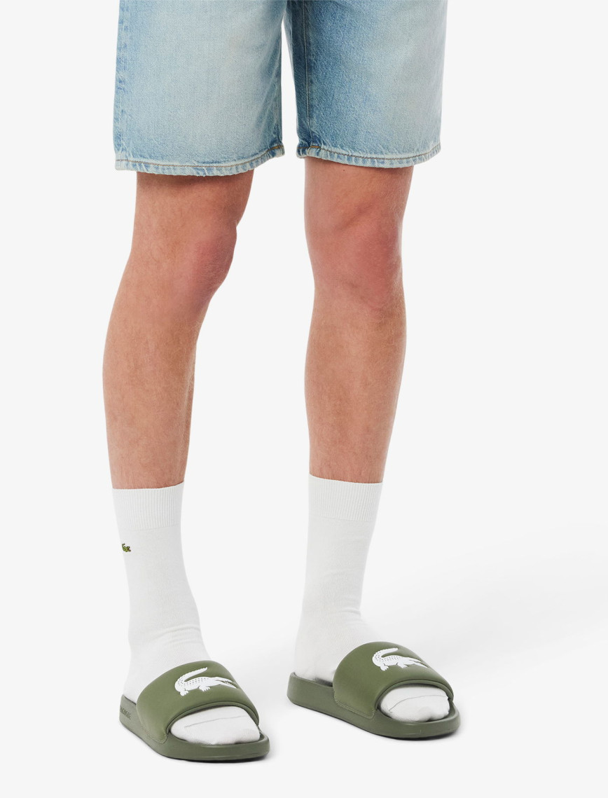 Lacoste Serve Slide 1.0 Erkek Haki Terlik Lacoste Serve Slide 1.0 Erkek Haki Terlik
