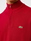Lacoste Erkek Regular Fit Yarım Fermuarlı Kırmızı Kazak Lacoste Erkek Regular Fit Yarım Fermuarlı Kırmızı Kazak