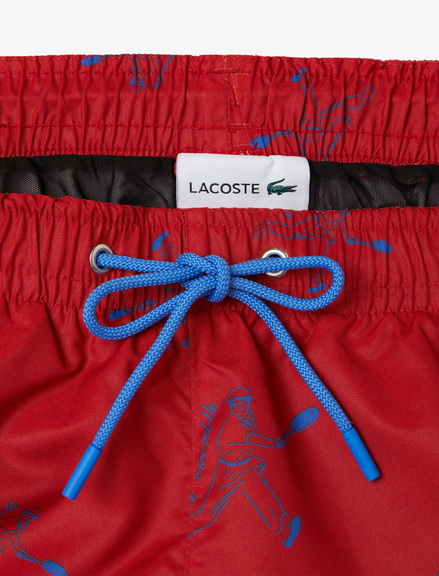 Lacoste Erkek Regular Fit Desenli Kırmızı Mayo Lacoste Erkek Regular Fit Desenli Kırmızı Mayo