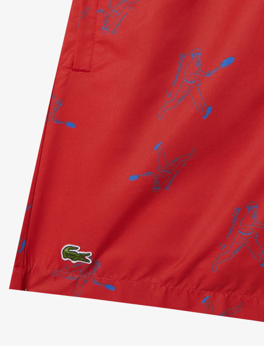 Lacoste Erkek Regular Fit Desenli Kırmızı Mayo Lacoste Erkek Regular Fit Desenli Kırmızı Mayo