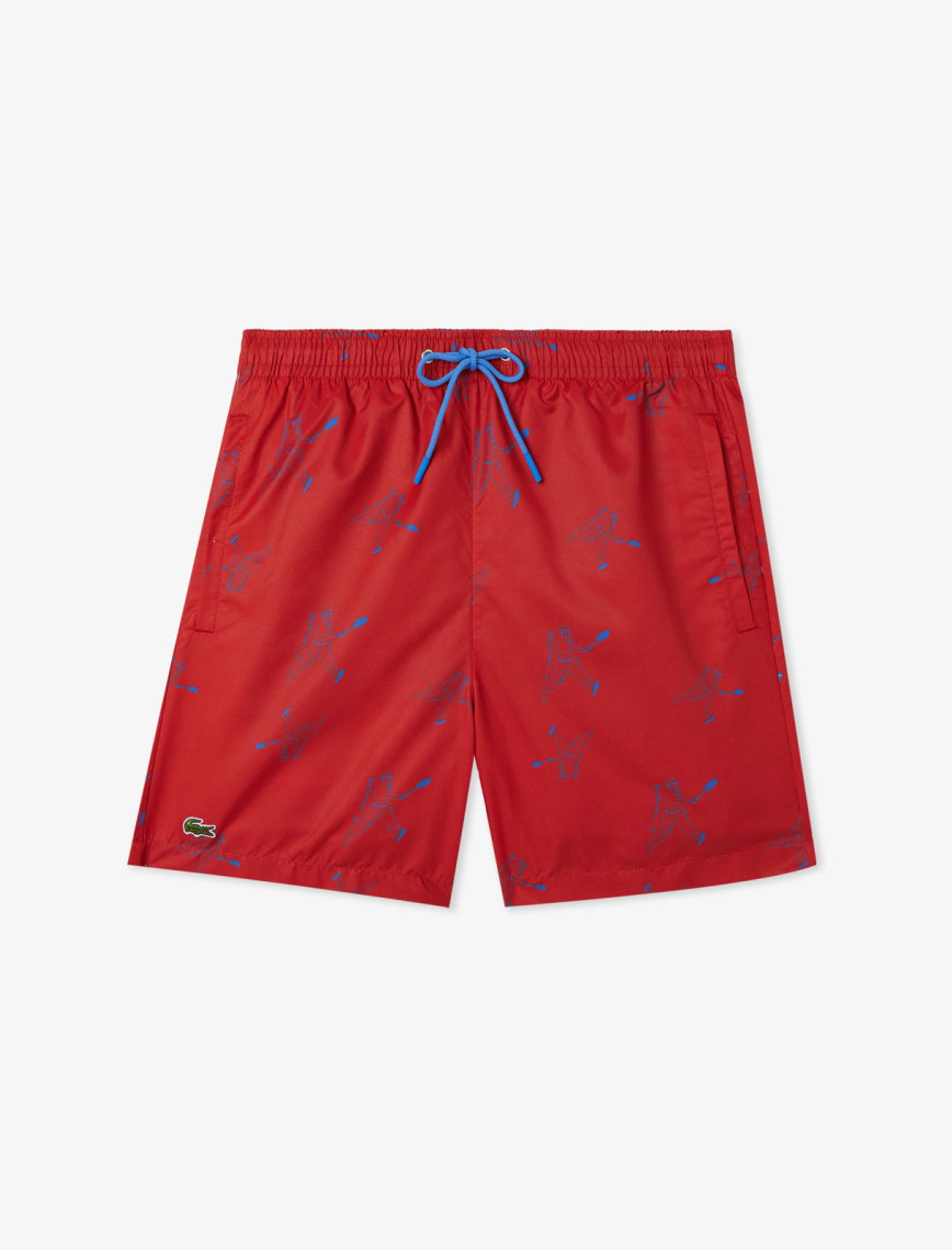 Lacoste Erkek Regular Fit Desenli Kırmızı Mayo Lacoste Erkek Regular Fit Desenli Kırmızı Mayo