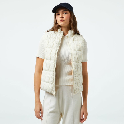 Lacoste Kadın Kapitone Regular Fit Dik Yaka Çift Taraflı Beyaz Yelek Lacoste Kadın Kapitone Regular Fit Dik Yaka Çift Taraflı Beyaz Yelek