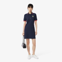 Lacoste Kadın Slim Fit Kısa Kollu Polo Yaka Renk Bloklu Lacivert Elbise Lacoste Kadın Slim Fit Kısa Kollu Polo Yaka Renk Bloklu Lacivert Elbise