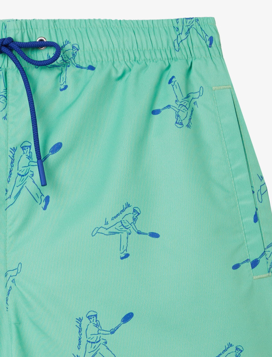 Lacoste Erkek Regular Fit Desenli Yeşil Mayo Lacoste Erkek Regular Fit Desenli Yeşil Mayo