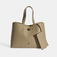 Kadın Bej Cüzdan Aksesuarlı Omuz Çantası Kadın Bej Cüzdan Aksesuarlı Omuz Çantası