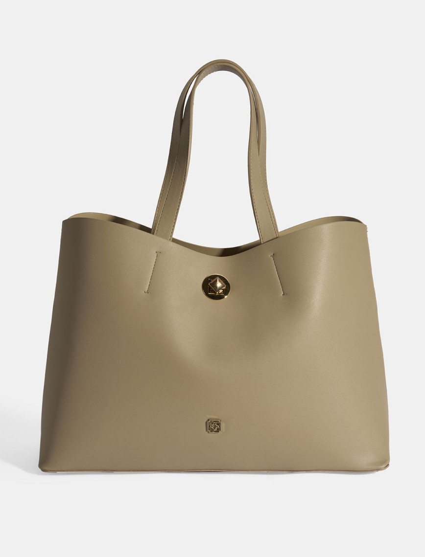 Kadın Bej Cüzdan Aksesuarlı Omuz Çantası Kadın Bej Cüzdan Aksesuarlı Omuz Çantası