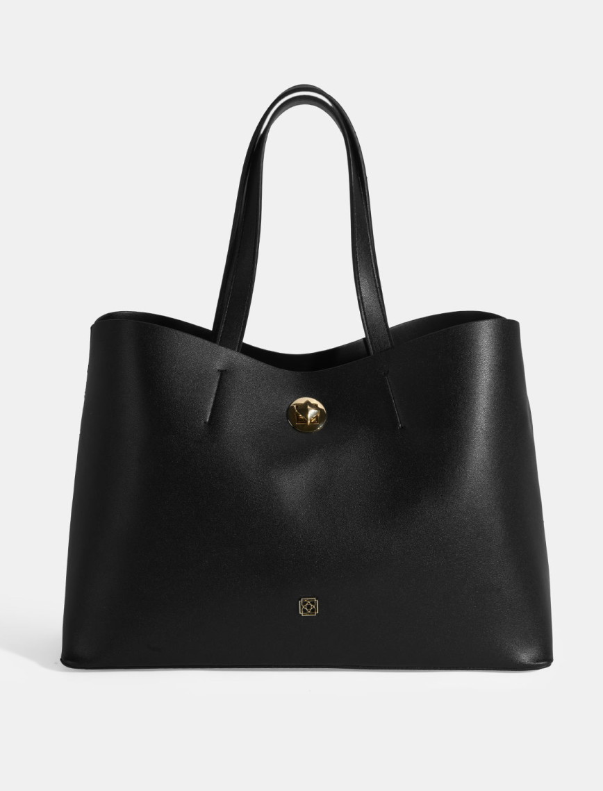 Kadın Siyah Cüzdan Aksesuarlı Omuz Çantası Kadın Siyah Cüzdan Aksesuarlı Omuz Çantası