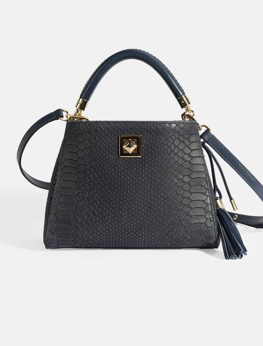 Kadın Kahve Püskül Aksesuarlı Deri El Çantası