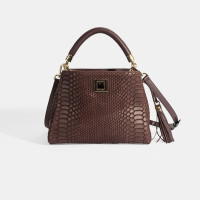 Kadın Bordo Püskül Aksesuarlı Deri El Çantası