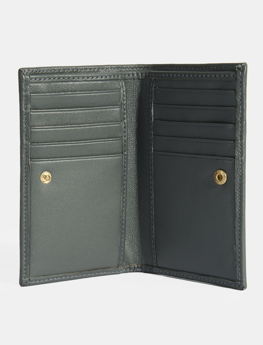 Kadın Koyu Gri Deri Cüzdan