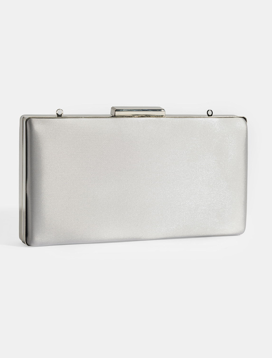 Kadın Gümüş Portföy Gece Çantası Kadın Gümüş Portföy Gece Çantası