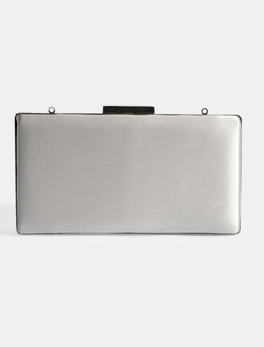 Kadın Gümüş Portföy Gece Çantası Kadın Gümüş Portföy Gece Çantası