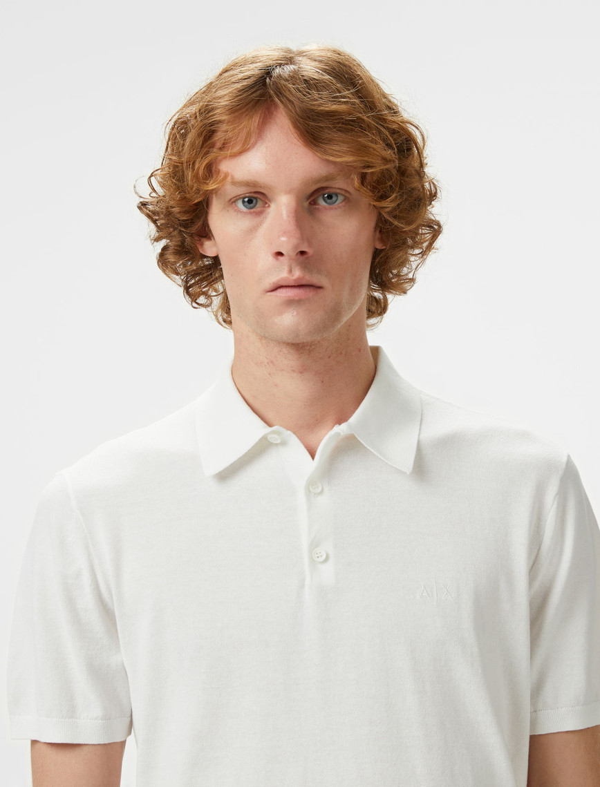 Armani Exchange Erkek Beyaz Polo
