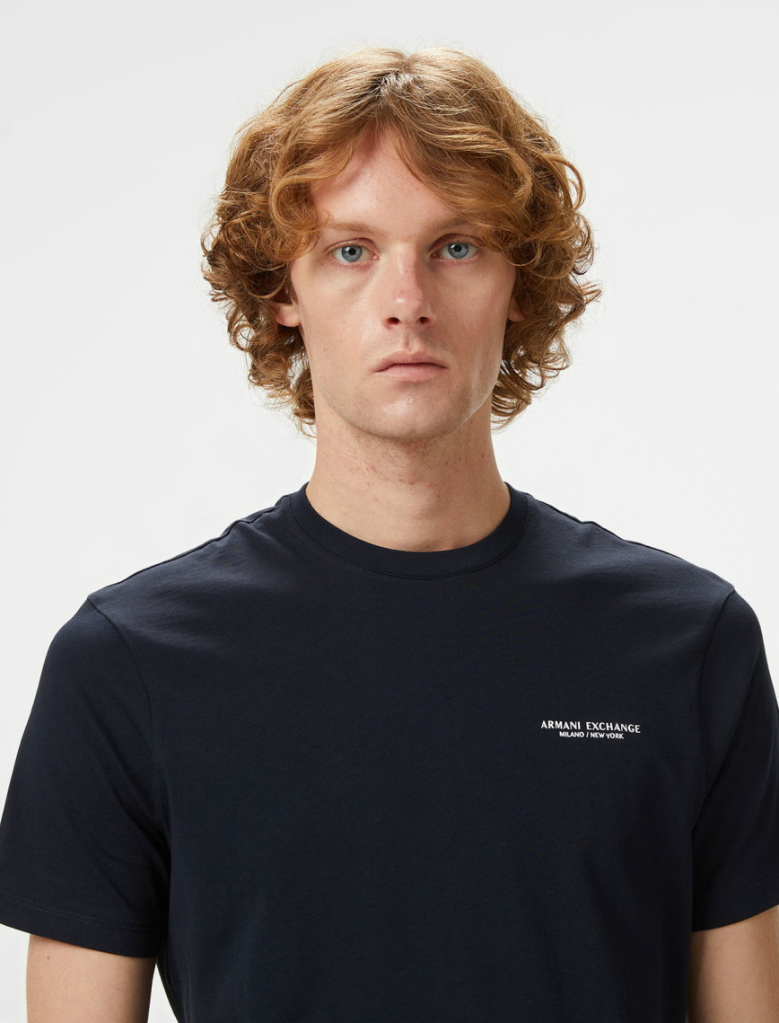 Armani Exchange Erkek Lacivert Bisiklet Yaka T-Shirt Armani Exchange Erkek Lacivert Bisiklet Yaka T-Shirt