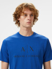 Armani Exchange Erkek Mavi Bisiklet Yaka T-Shirt