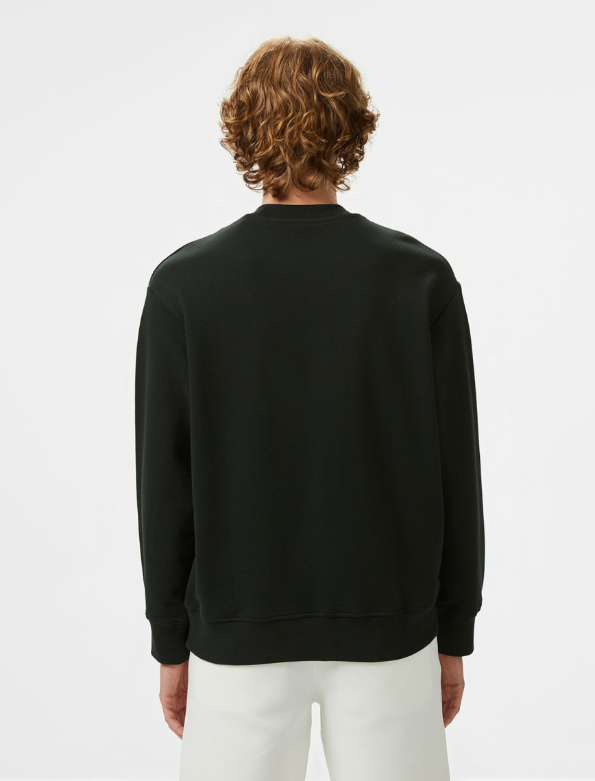 Armani Exchange Erkek Siyah Bisiklet Yaka Sweatshirt