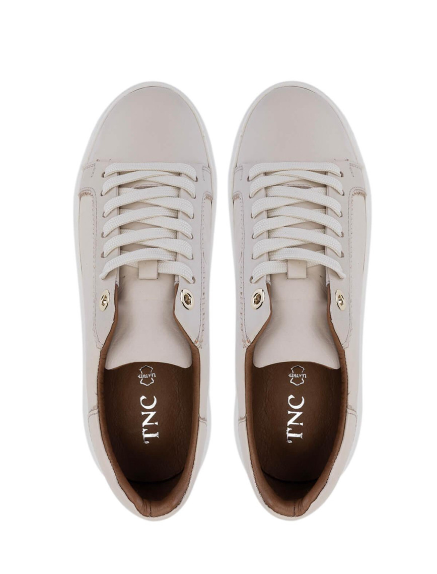 Tamer Tanca Kadın Hakiki Deri Bej Sneakers & Spor Ayakkabı