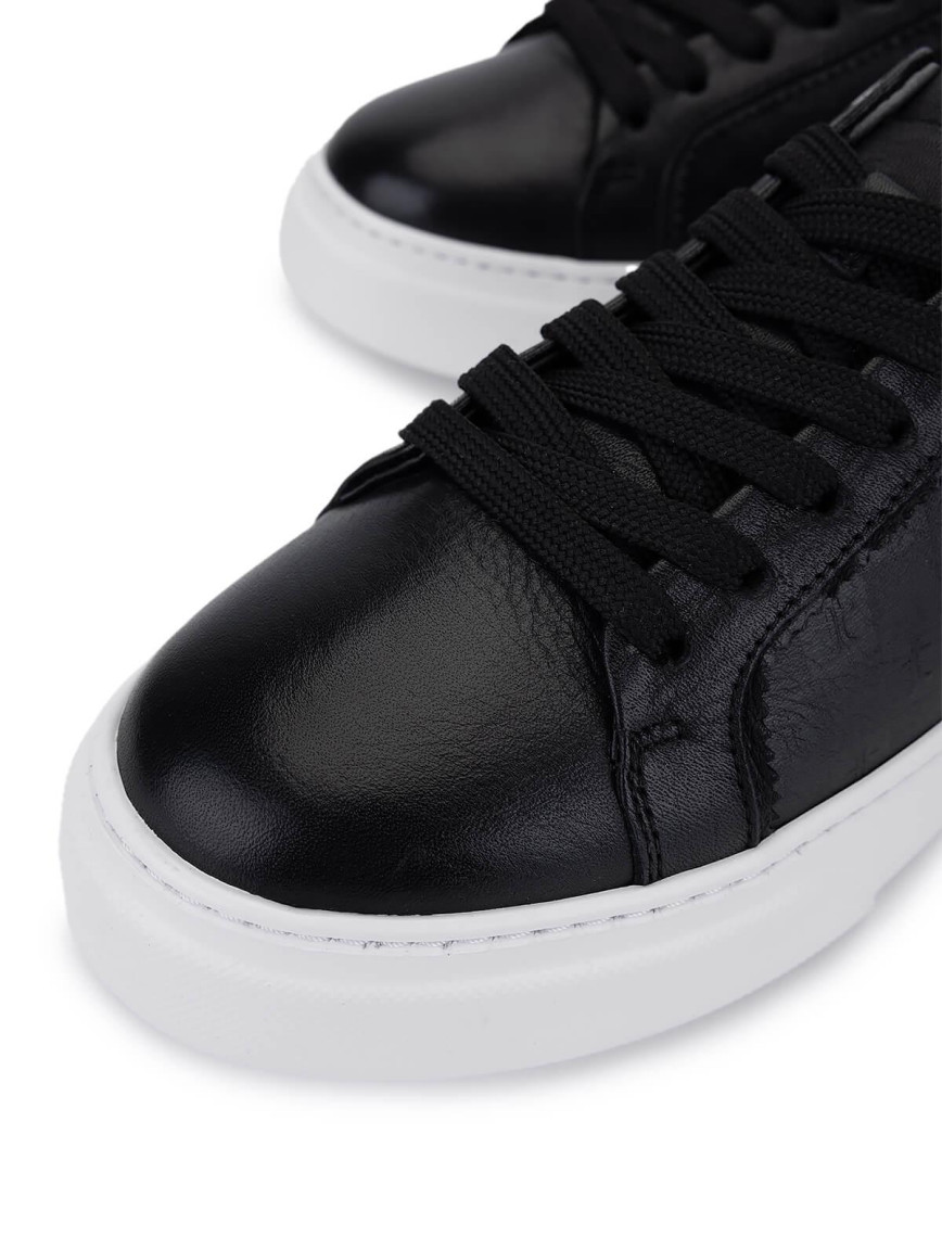 Tamer Tanca Kadın Hakiki Deri Siyah Sneakers & Spor Ayakkabı